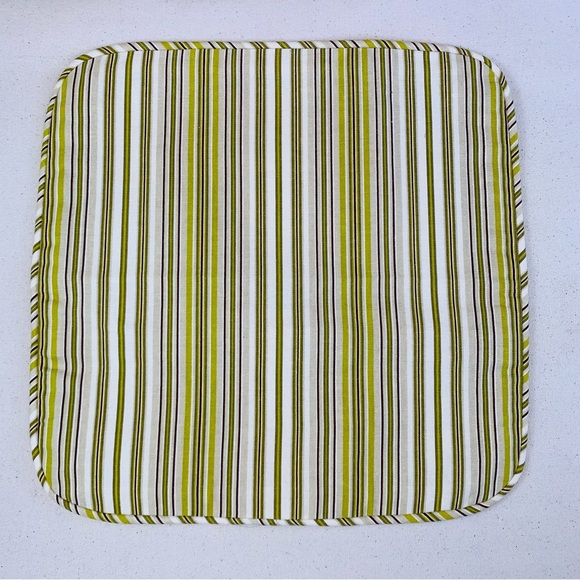 PR Premier Prints Mm Designs Brown Green Ivory Pin Ticking Stripe Pillow Covers - Picture 6 of 7